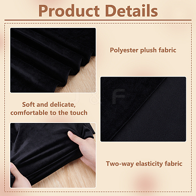 Polyester Plush Fabric DIY-WH0504-296B-1