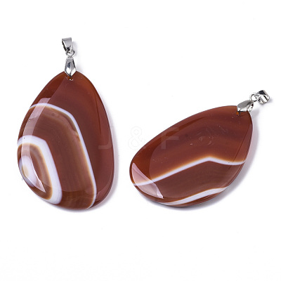 Natural Agate Big Pendants G-R467-08-1