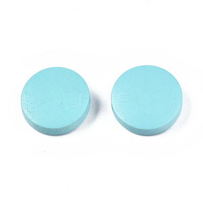 Painted Natural Poplar Wood Beads WOOD-S045-063A-07-1