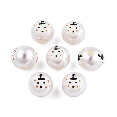 Animal Opaque ABS Plastic Imitation Pearl Enamel Beads KY-G020-03B-1