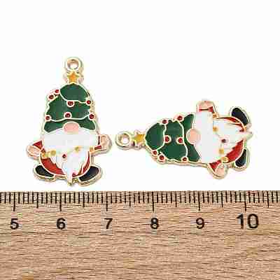 Christmas Alloy Enamel Pendants ENAM-V002-02J-G-1
