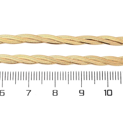 304 Stainless Steel Twisted Snake Chain Necklaces NJEW-Q013-08G-1