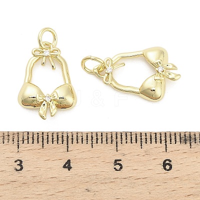 Brass Micro Pave Cubic Zirconia Pendants KK-H527-06B-G-1