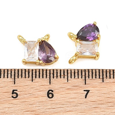 Brass Pave Cubic Zirconia Charms CU-CBA6A75-03G-08-1