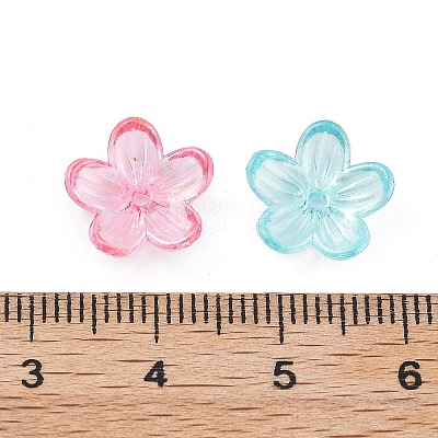 UV Plating Acrylic Bead Caps X-PACR-B003-06-1