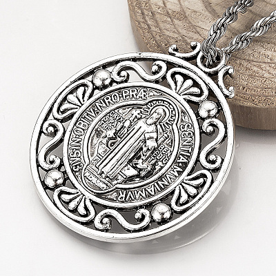 Tibetan Style Alloy Pendants LS-X-TIBEP-Q078-01AS-RS-1