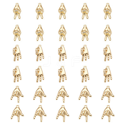 30Pcs 3 Style Rack Plating Alloy Pendants FIND-CD0001-18-1