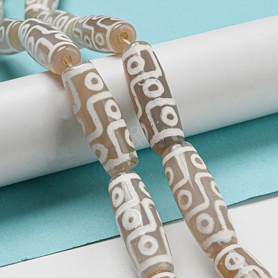 Tibetan Style dZi Beads Strands G-P526-C01-1