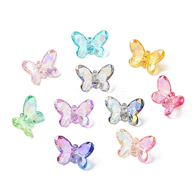 36Pcs 12 Styles Electroplate Transparent Acrylic Beads PACR-CJ0001-42-1