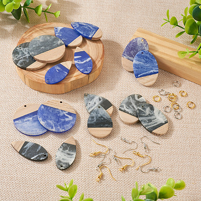 DIY Geometric Dangle Earring Making Kit DIY-TA0004-37-1