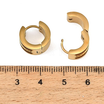 304 Stainless Steel Cubic Zirconia Hoop Earrings for Women SA-CBAF36C-02A-G-1