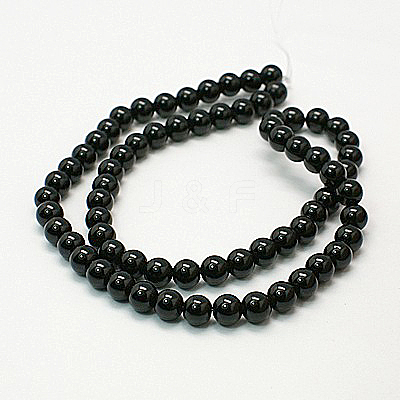 Natural Mashan Jade Round Beads Strands G-D263-4mm-XS32-1