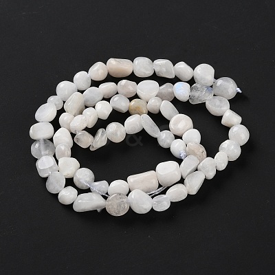 Natural Rainbow Moonstone Beads Strands G-P497-01C-63-1