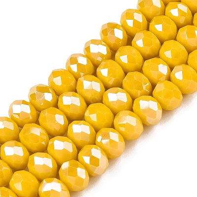 Electroplate Glass Beads Strands EGLA-A044-P8mm-A29-1