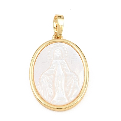 Brass with White Shell Pendants SH-CBA56CE-08G-04-1