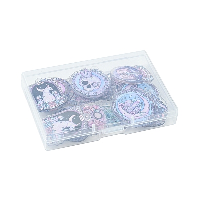16Pcs 8 Style Halloween Printed Acrylic Pendants MACR-FS0001-41-1