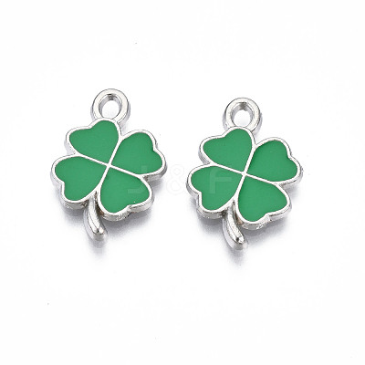 Rack Plating Alloy Enamel Pendants X-ENAM-N055-088-01P-1