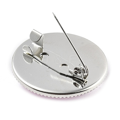 Breast Cancer Awareness Ribbon Glass Brooches JEWB-L019-01E-1