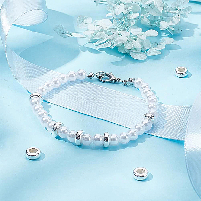 8Pcs 925 Sterling Silver Spacer Beads STER-BC0001-61A-1