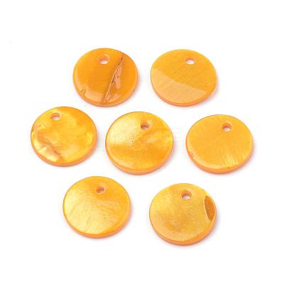 Spray Paint Freshwater Shell Charms SHEL-Q014A-001-1
