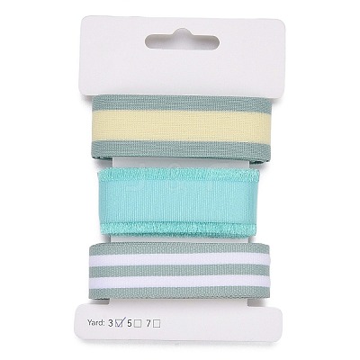 9 Yards 3 Styles Polyester Ribbon SRIB-A014-C06-1