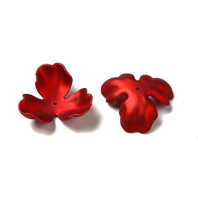 Rubberized Style Opaque Acrylic Bead Caps OACR-H016-08-1