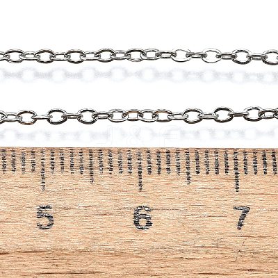 Non-Tarnish 304 Stainless Steel Cable Chain Necklaces NJEW-F248-23B-P-1
