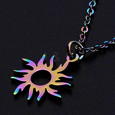 201 Stainless Steel Pendants Necklaces NJEW-S105-JN632-1