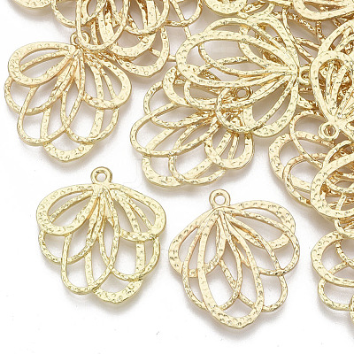 Alloy Hammered Pendants PALLOY-S132-016-1