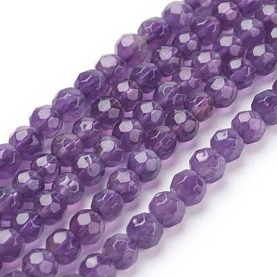 Natural Amethyst Beads Strands X-G-C073-4mm-3-1