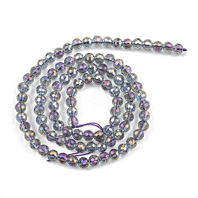 Electroplate Transparent Glass Beads EGLA-B013-02A-HP17-1