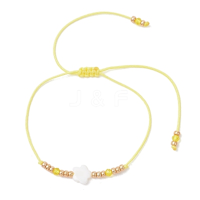 2Pcs Adjustable Glass Seed Beads & Glass Beads Braided Bead Bracelets Set BJEW-MZ00287-03-1