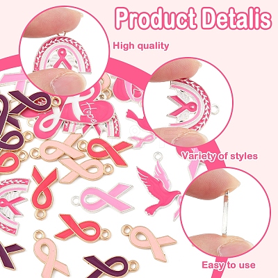 28Pcs 8 Styles Alloy Enamel Pendants ENAM-FS0002-36-1