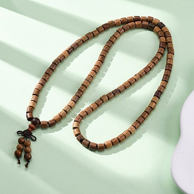 Wood Round Beads Wrap Bracelets BJEW-U041-02A-1