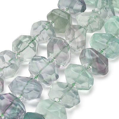Natural Fluorite Beads Strands GG-CBAC18C-A01-01-1