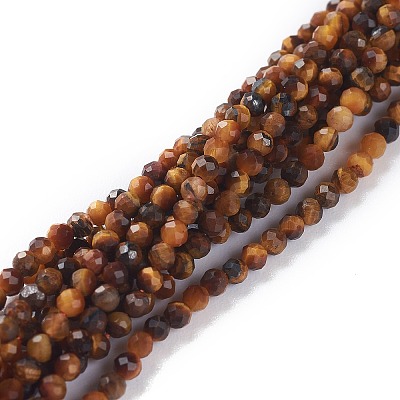 Natural Yellow Tiger Eye Beads Strands G-A026-A15-2mm-1