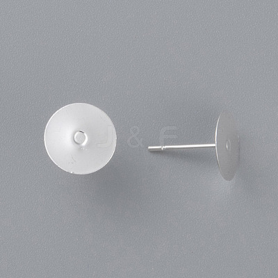304 Stainless Steel Stud Earring Findings STAS-H436-24S-10mm-1