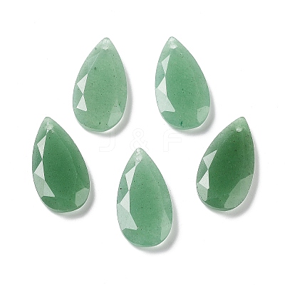 Natural Green Aventurine Faceted Pendants G-D082-01I-1