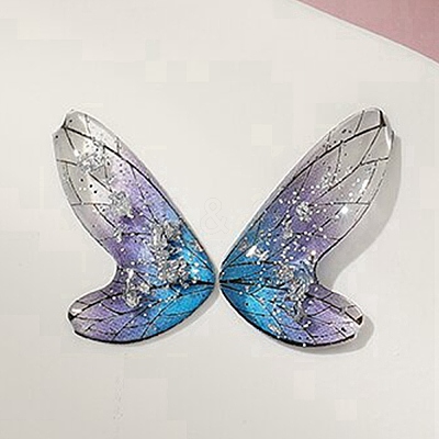 Gradient Color Transparent Resin Pendants RESI-TAC0019-06C-1