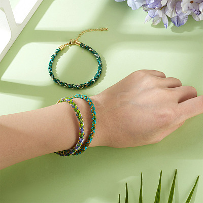 3Pcs 3 Colors 4MM Braided Nylon Cord Bracelets FIND-TA0009-49-1