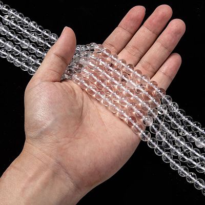 Natural Quartz Crystal Beads Strands G-H236-05A-8mm-1