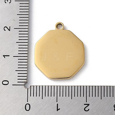 Ion Plating(IP) 304 Stainless Steel Pendants STAS-D025-08G-1