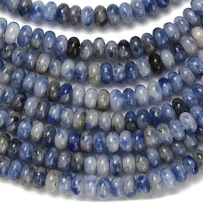Natural Blue Spot Jasper Beads Strands G-L635-A12-4x2mm-1