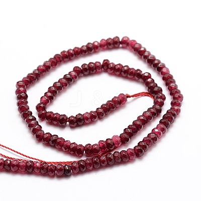 Dyed Natural Malaysia Jade Rondelle Beads Strands G-E316-2x4mm-10-1