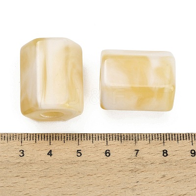 Opaque Acrylic Imitation Gemstone Beads AC-CBAE907-04-1