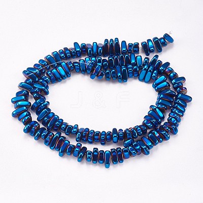 Electroplated Non-magnetic Synthetic Hematite Beads Strands G-P367-G07-1