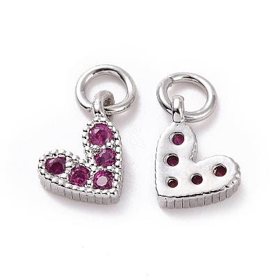Brass Micro Pave Cubic Zirconia Charms RB-I078-66-M-NR-1