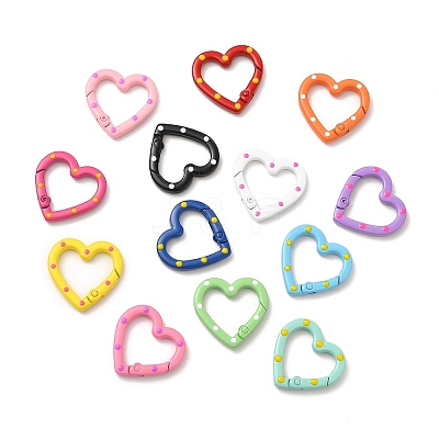 Spray Painted Alloy Spring Gate Rings FIND-A027-01-1