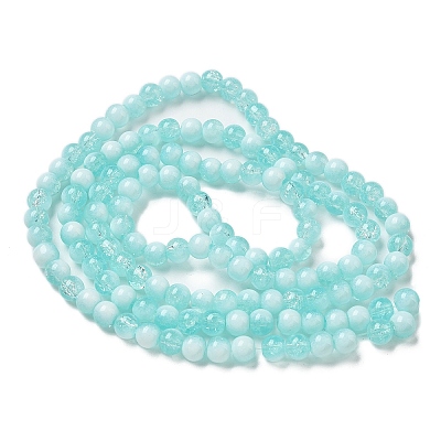 Crackle Glass Beads Strands GLAA-U001-6mm-02-1