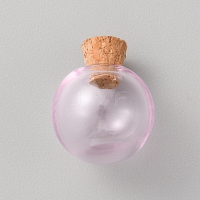 Transparent Glass Bottles Pendants Small DIY Bottles with Cork AJEW-WH0258-748B-01-1